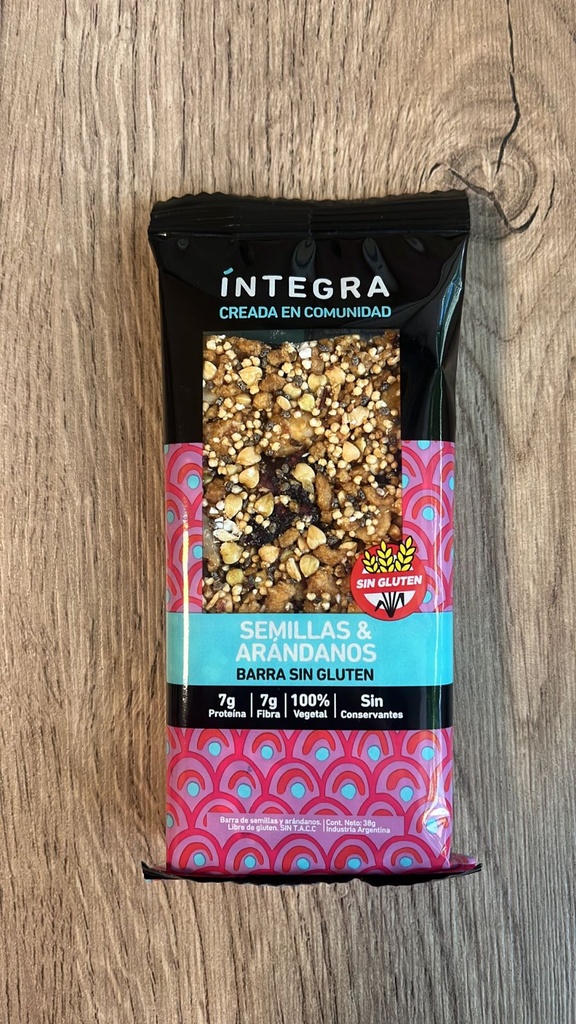 Barrita sin gluten Arándanos 27g Integra