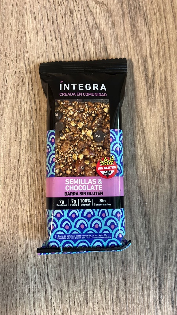 Barrita sin gluten Chocolate 27g Integra