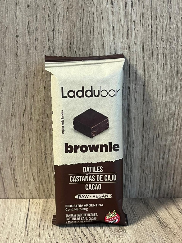 Brownie raw vegan sin tacc Laddubar