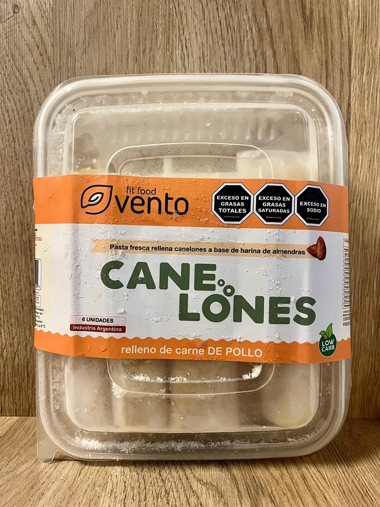 Canelones keto con pollo y muzzarella Vento