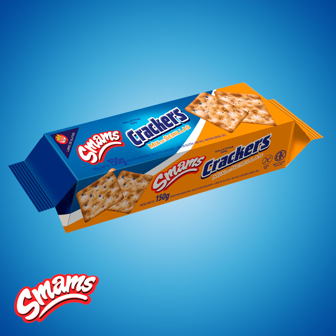 Crackers mix de semillas sin tacc Smams
