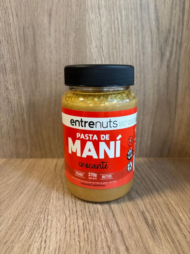 [cremamani_entrenutsCrocante] Pasta de maní Crocante 400g Entre Nuts