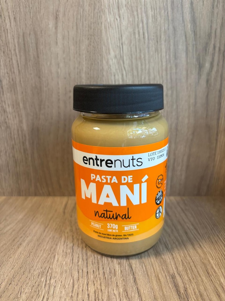 Pasta de maní Natural 400g Entre nuts