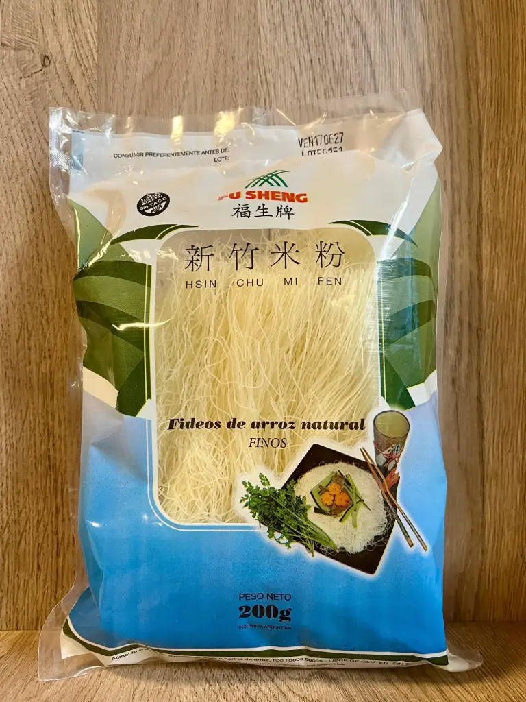 Fideos de arroz finos sin tacc x 200g Fu Sheng