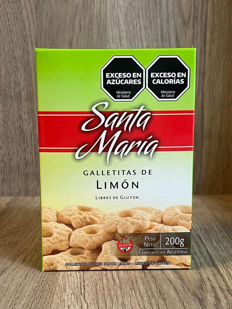 Galletitas de limon sin tacc y sin lactosa 200g Santa Maria