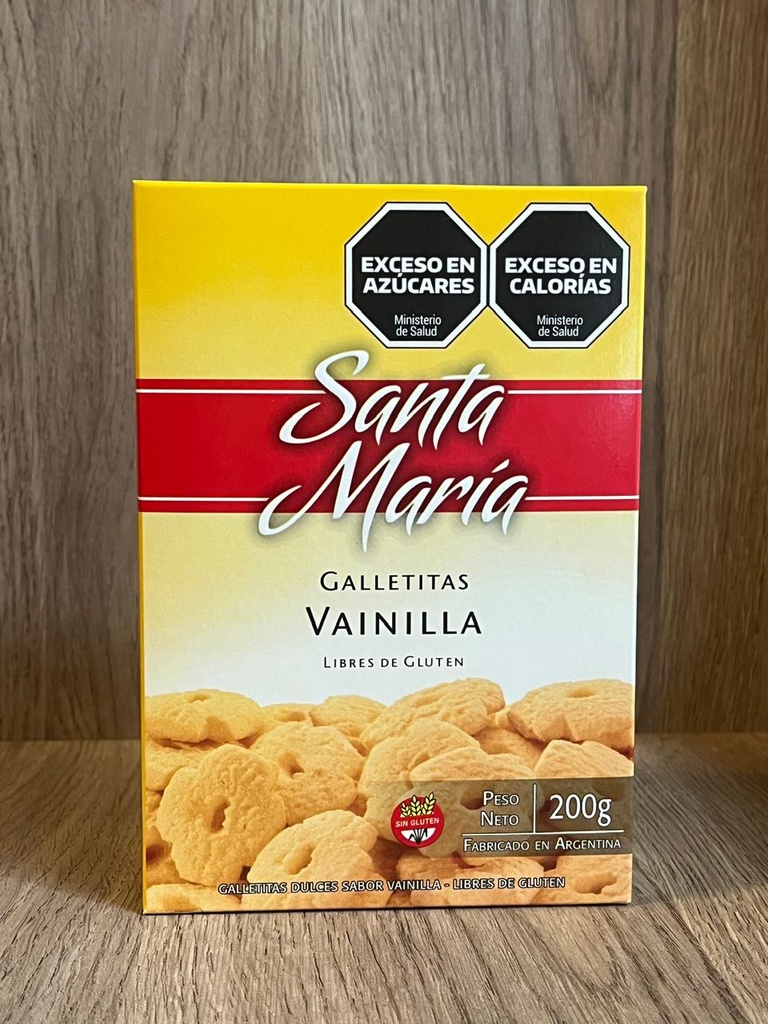Galletitas de vainilla sin tacc y sin lactosa Santa Maria