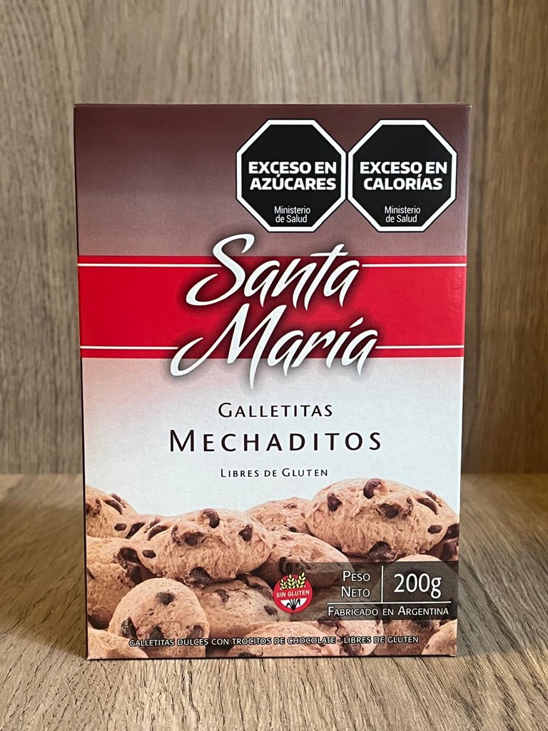 Galletitas dulces mechaditos sin tacc y sin lactosa Santa Maria