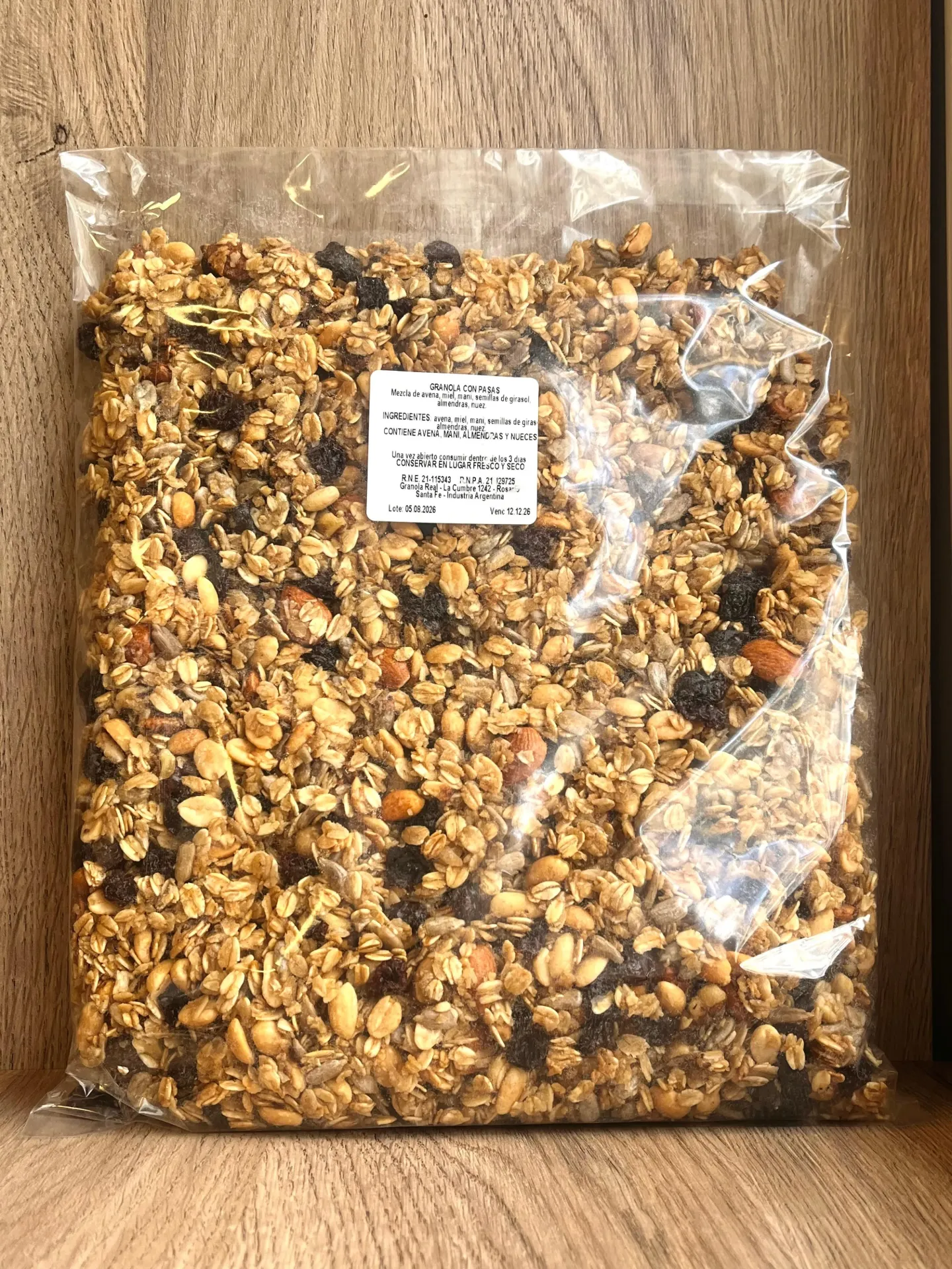 Granola con pasas 1 Kg