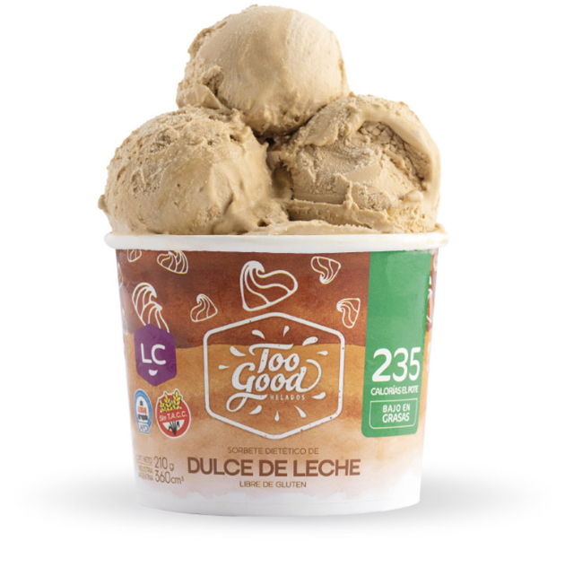 Helado coco con dulce de leche bajo en calorías Tood Good