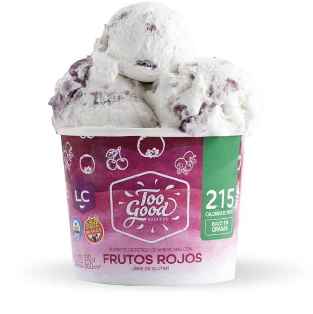 Helado de Americana con frutos rojos bajo en calorias Tood Good