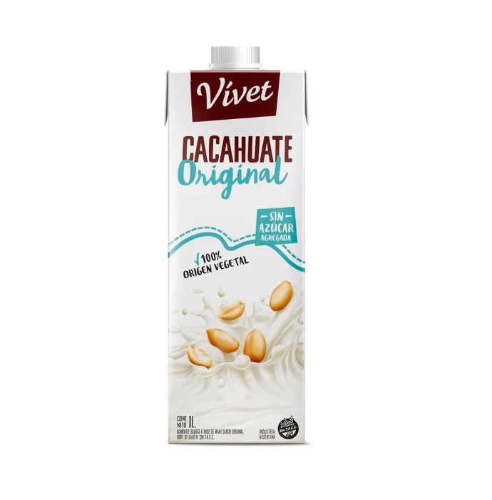 Leche de maní Original 1Lt Vivet