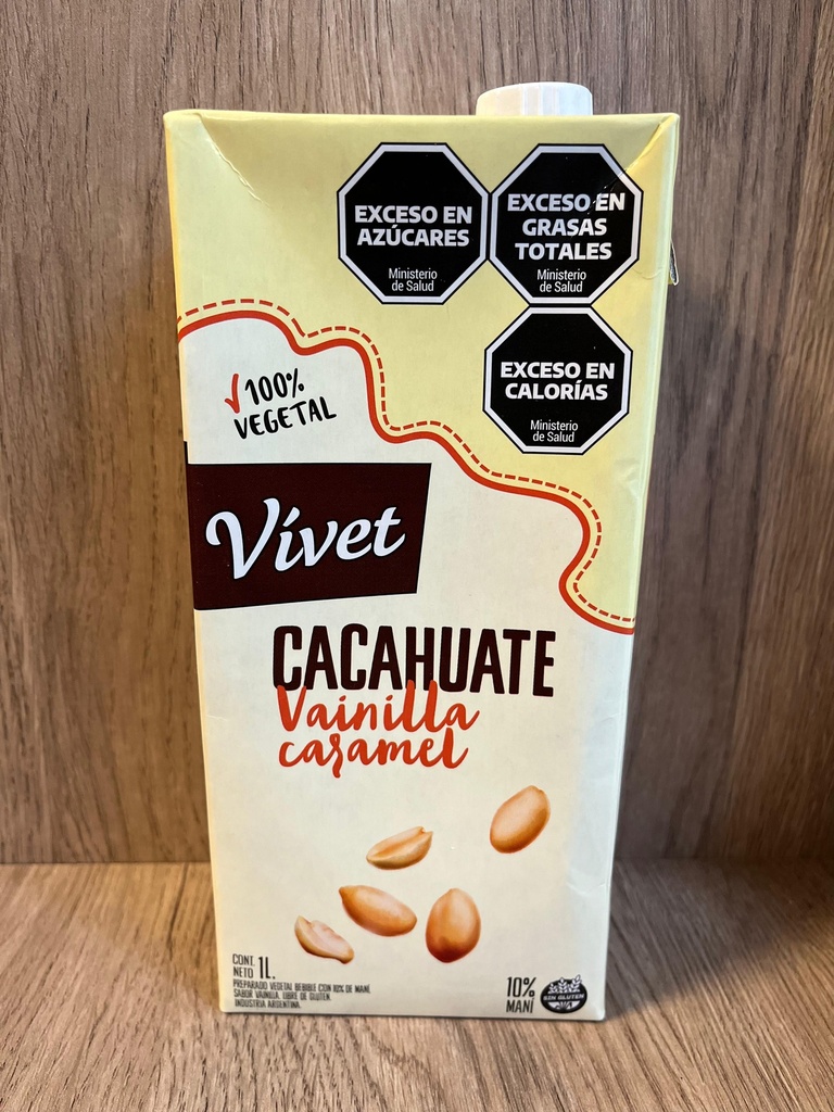Leche de maní Vainilla caramel 1L Vivet