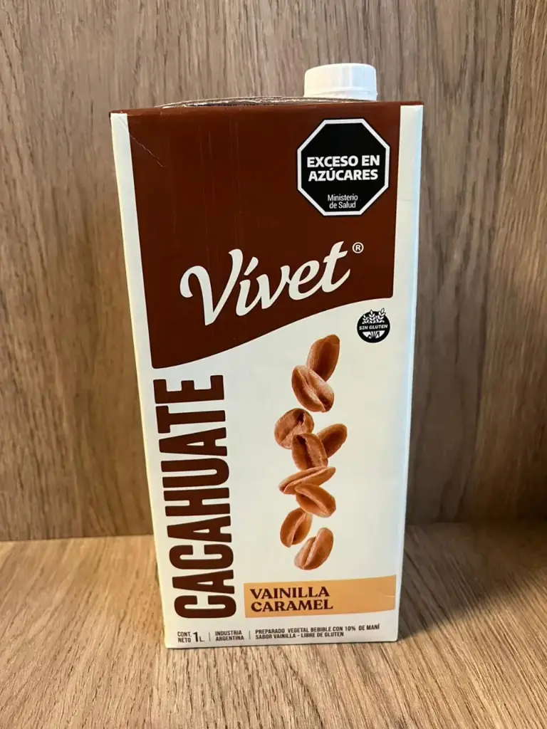 Leche de maní Vainilla caramel 1L Vivet