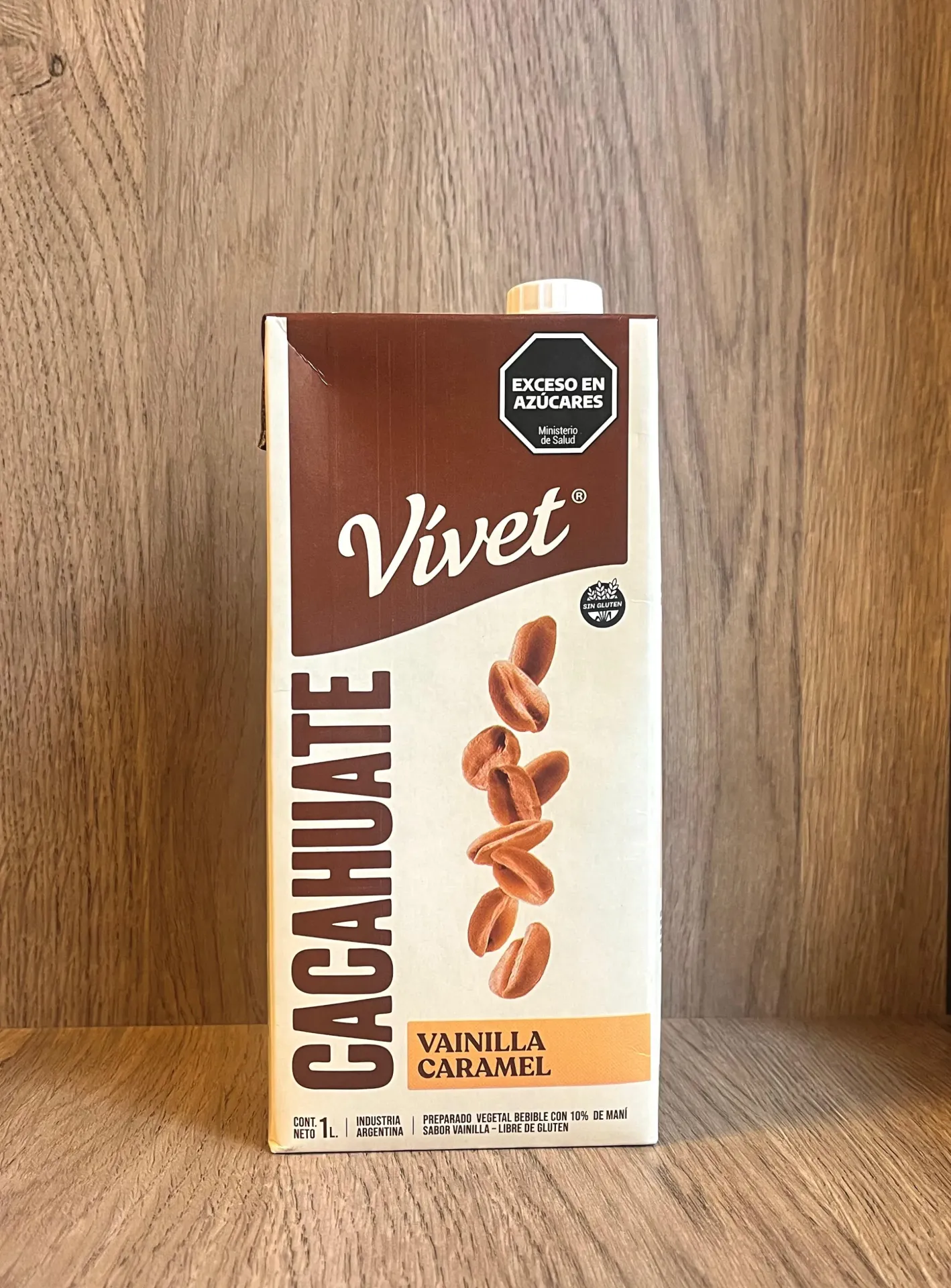 [leche_maniVainillacaramelVivet] Leche de maní Vainilla caramel 1L Vivet
