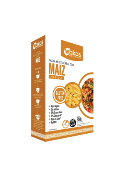 Pasta proteica maiz sin tacc 250g Wakas