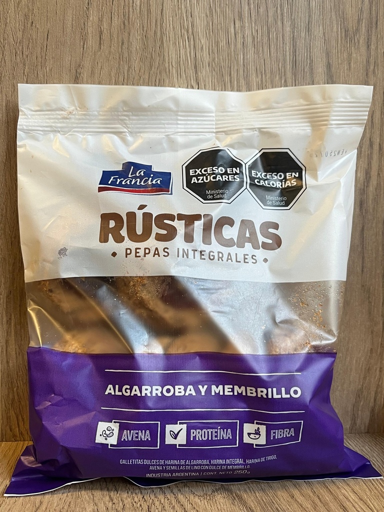 Pepas Integrales Algarroba y membrillo La Francia 250g