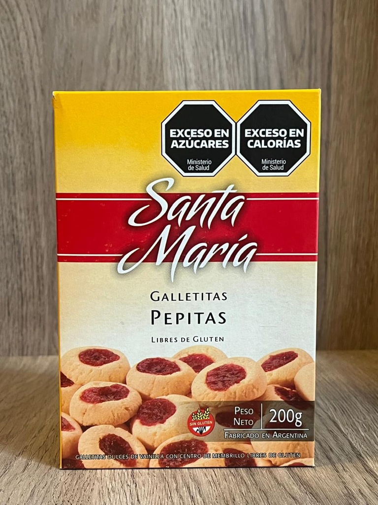 Pepas de membrillo sin tacc y sin lactosa 200g Santa Maria
