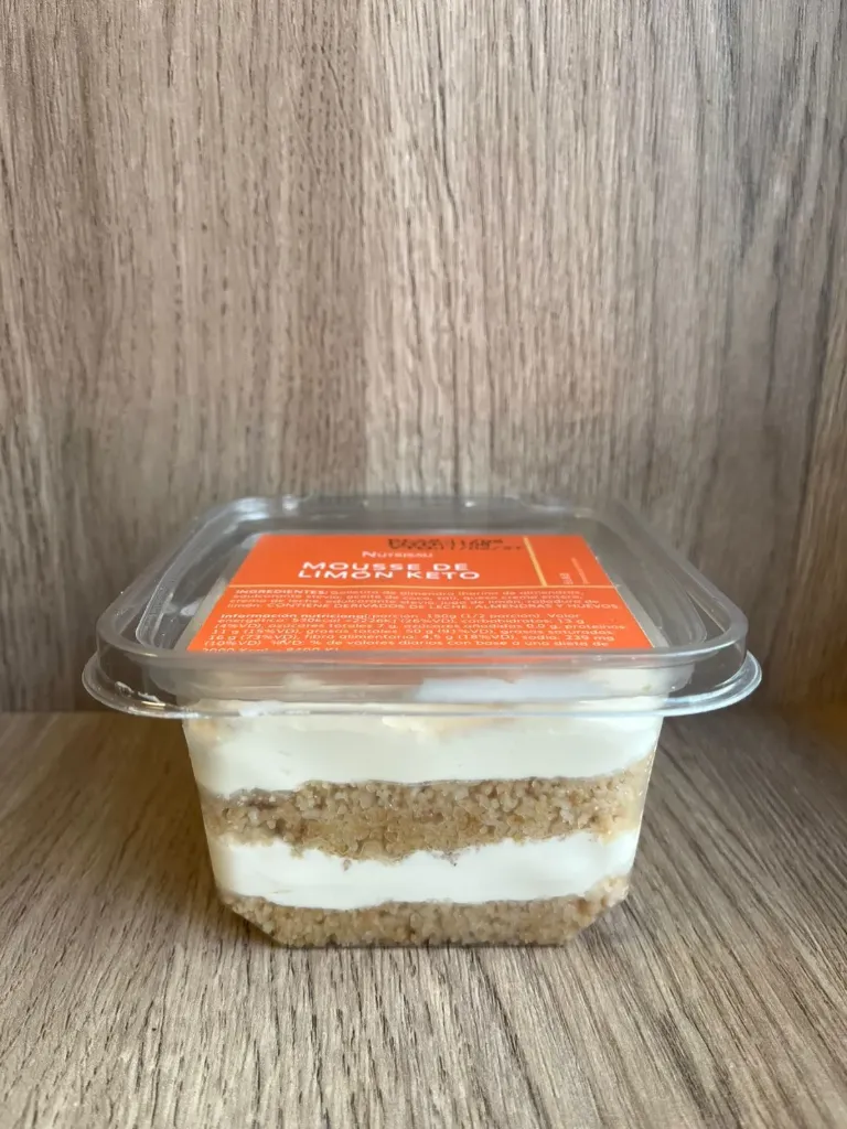 Mousse de limón keto sin gluten NUTRISAU