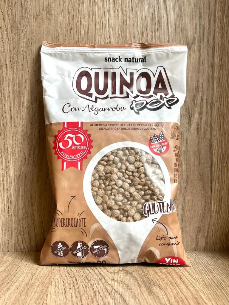 Snack natural con algarroba 180g Quinoa Pop Yin Yang