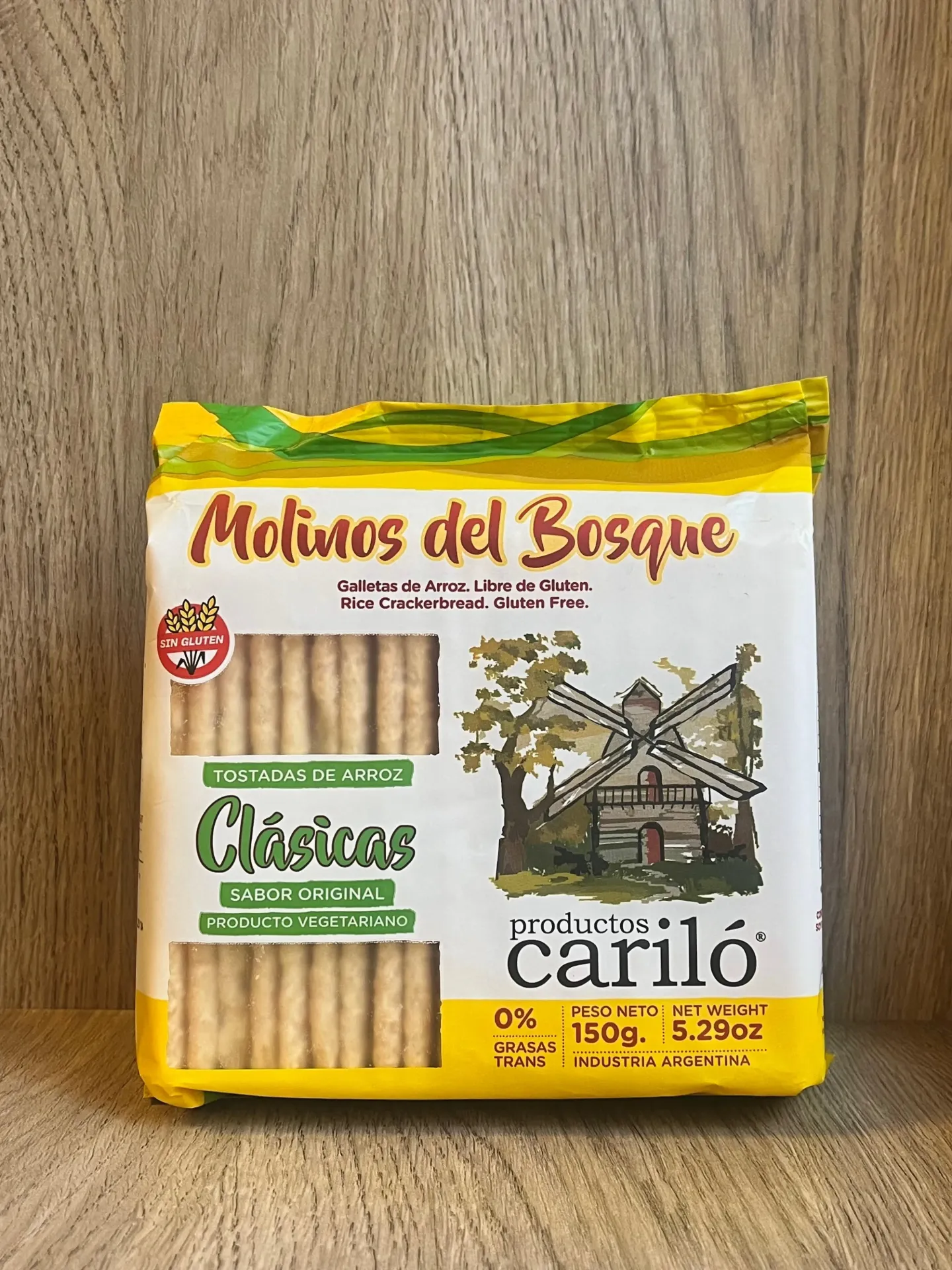 Tostadas de arroz clasicas sin tacc Molinos del bosque