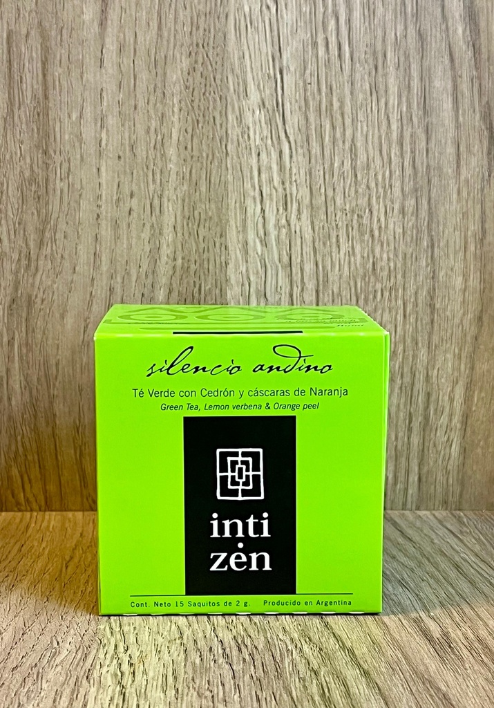 [Tesilencioandino_intizen] Té Verde Silencio Andino 15 saquitos Intizen