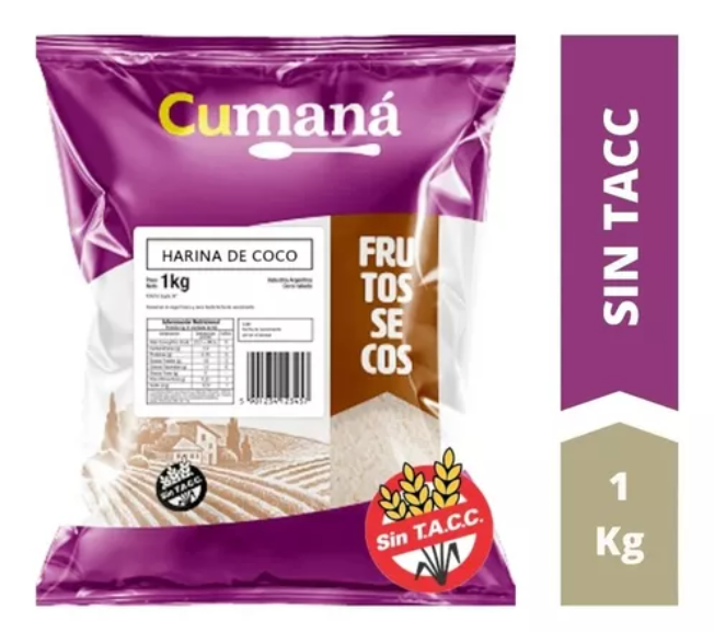 Harina de almendras SIN piel sin gluten 1 kg Cumana
