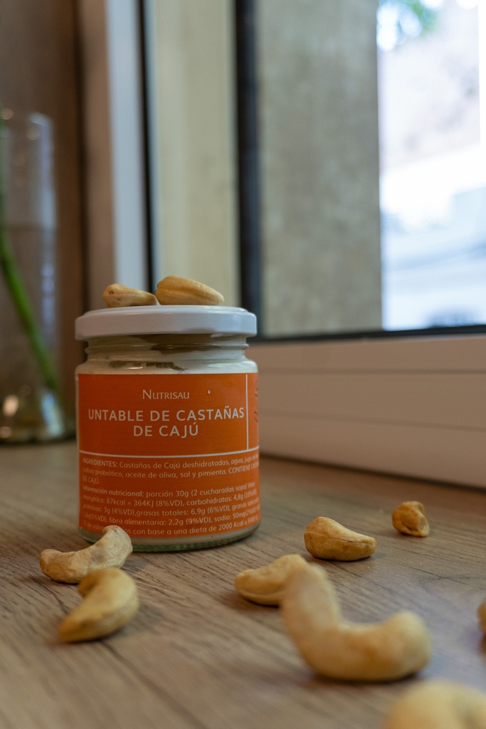 Untable de castañas de caju vegano sin gluten NUTRISAU
