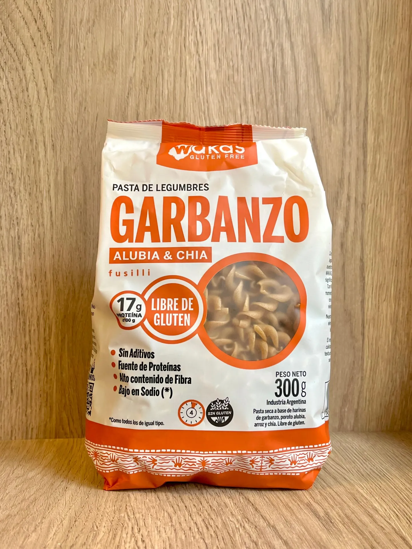 Pasta de legumbre Garbanzo & Alubia 300g Wakas