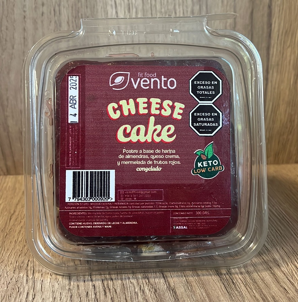 Cheesecake frutos rojos keto Vento