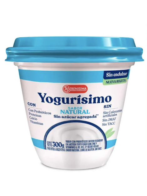 Yogur natural reducido en lactosa 300g Yogurisimo