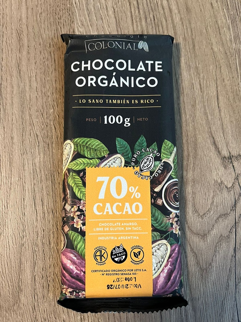 Chocolate Colonial 70% x 100g
