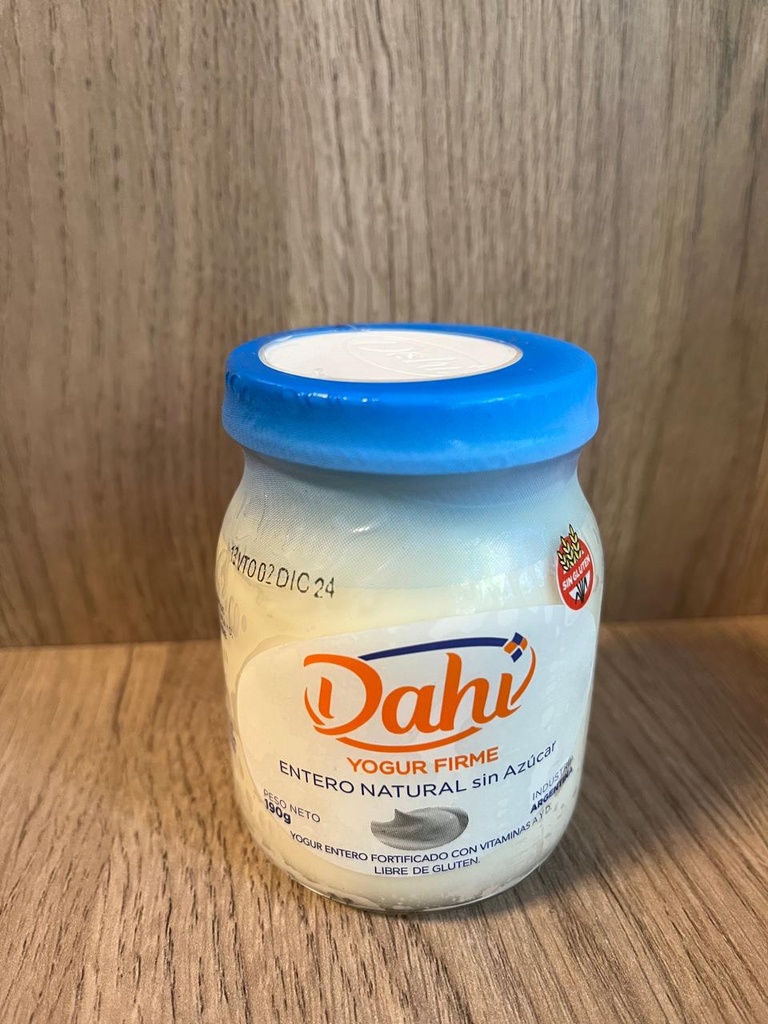Yogur Natural sin azúcar Dahi