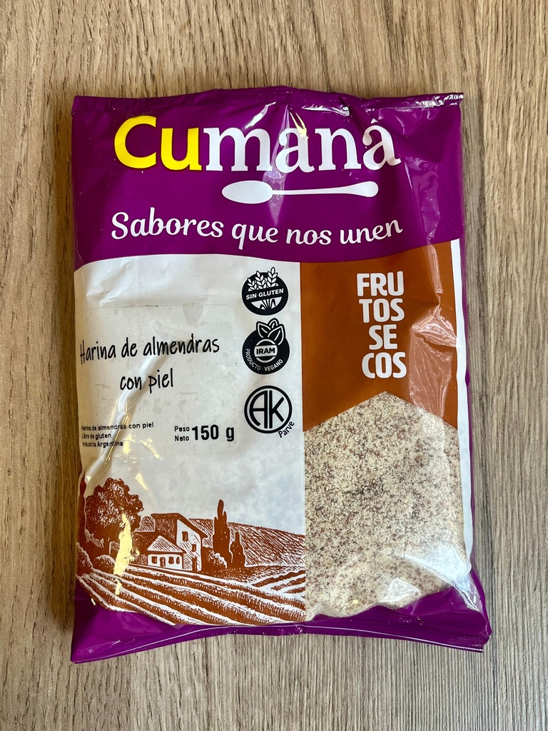 Harina de almendras CON piel 150g CUMANA