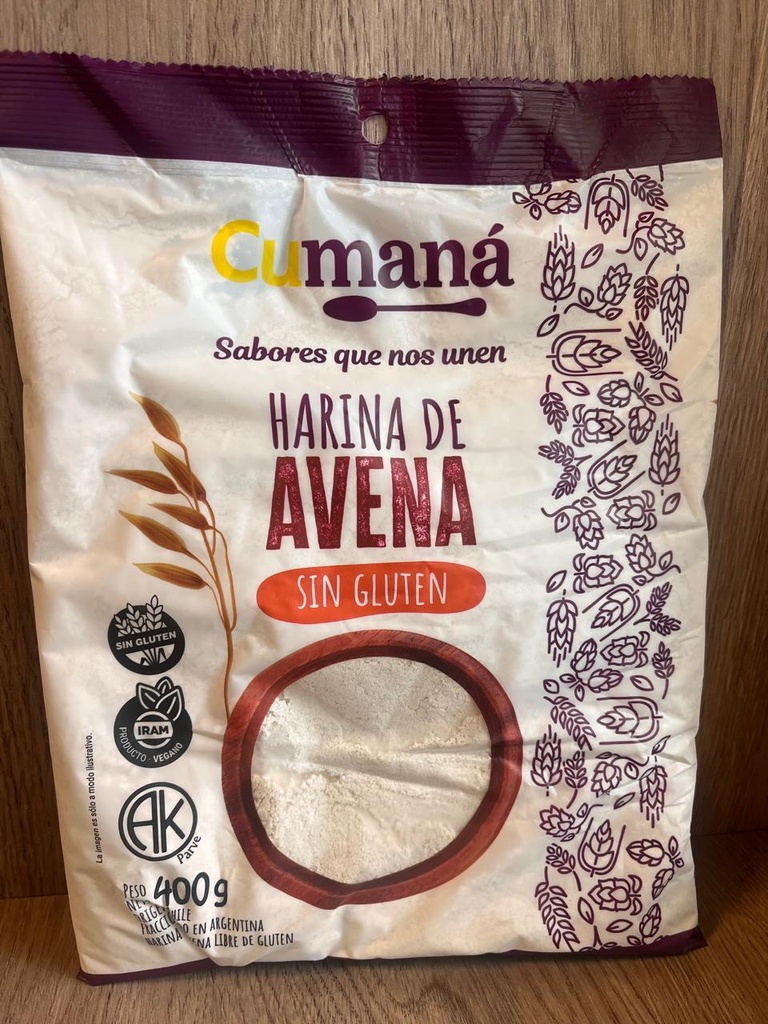 Harina de avena sin tacc Cumana 400g