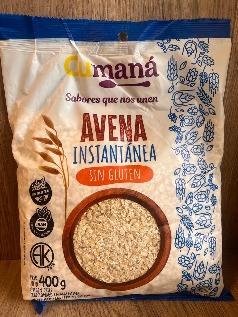 Avena Instantanea sin tacc 400g Cumana