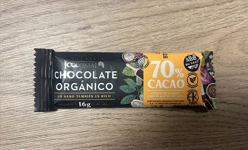 Chocolate colonial 70% Mini x 16g