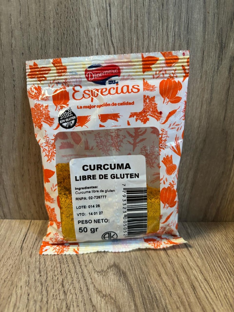 Curcuma sin tacc 50g Dicomere