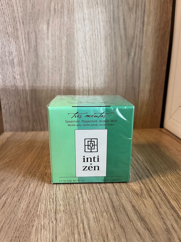 Té tres mentas te verde 15 saquitos Intizen