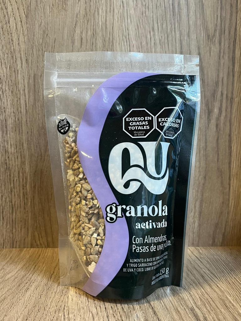 Granola de pasas, coco y almendras QU