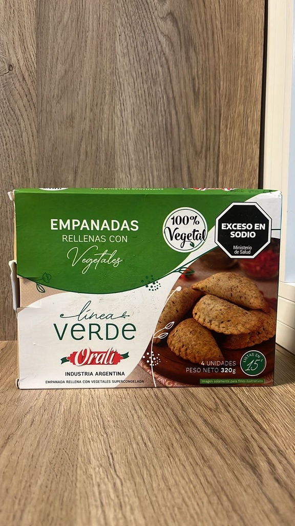 Empanadas rellenas Vegetales x 4u Vegeterianas Orali