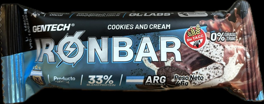 Iron bar cookies and cream