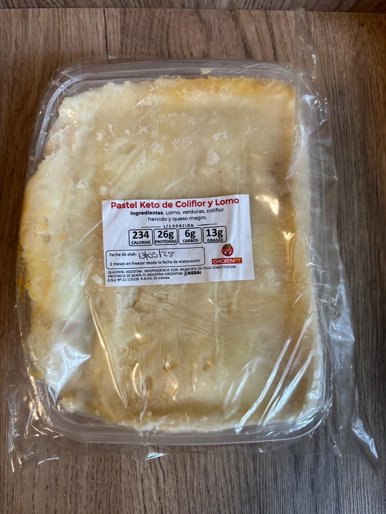 Pastel de coliflor keto SIN TACC. Chicken Fit