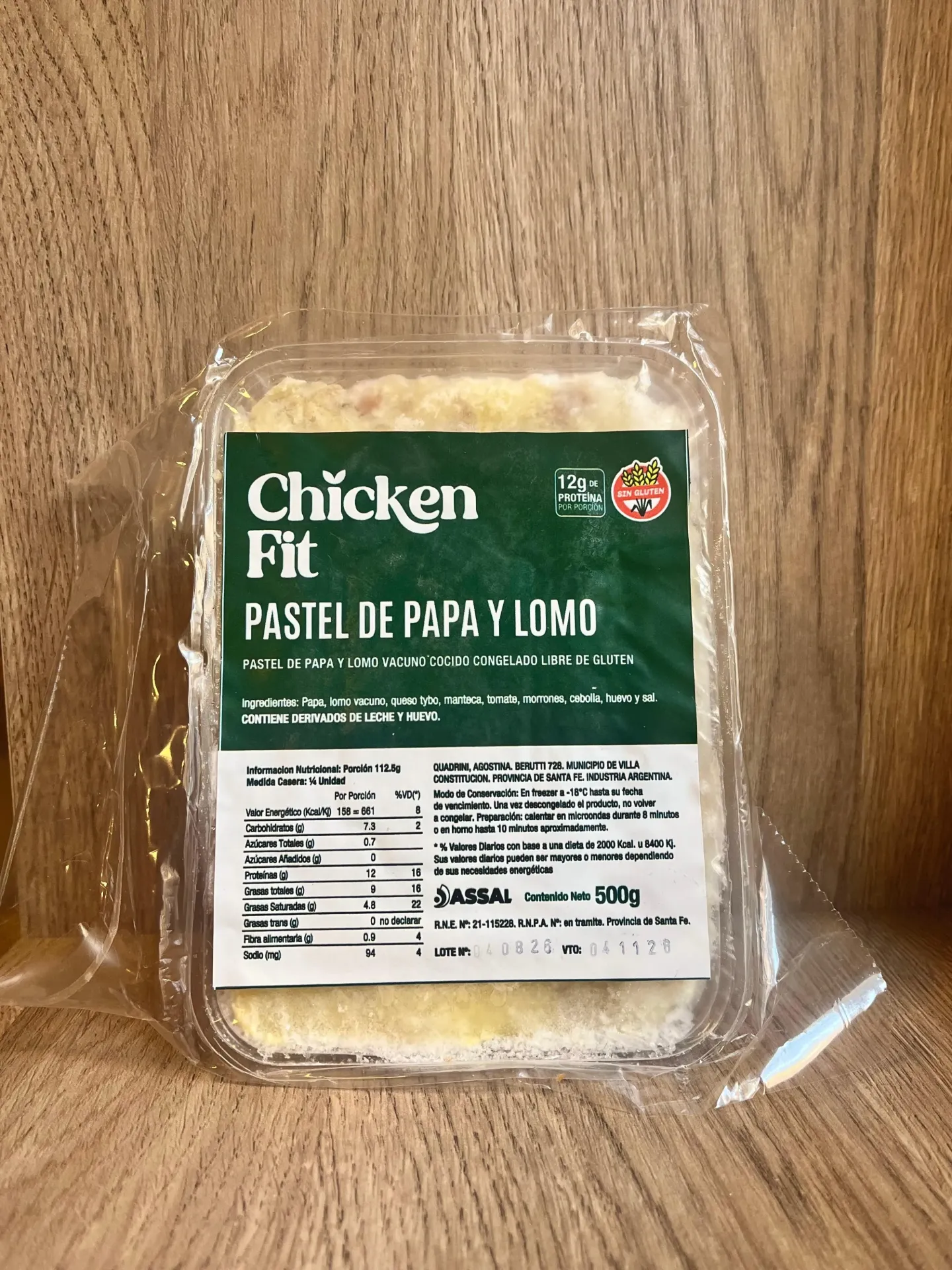 Pastel de papa SIN TACC. ChickenFit