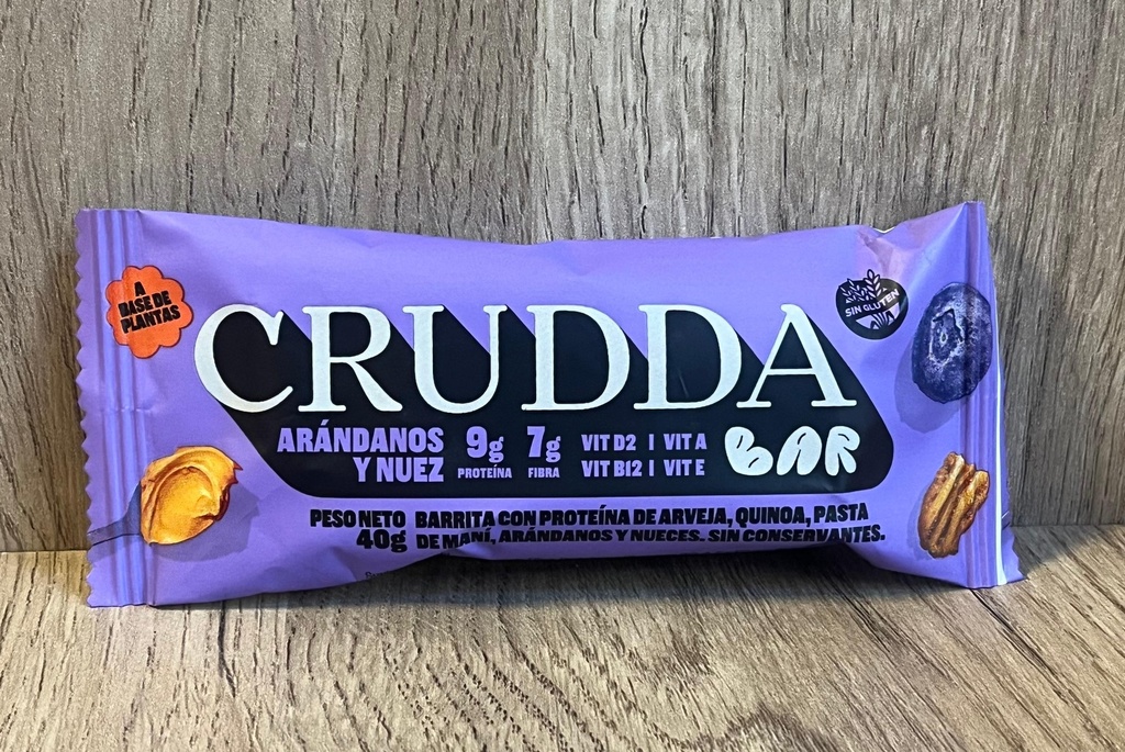 Barrita arandanos y nuez 40g CRUDDA