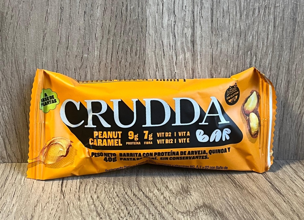 Barrita mani y caramelo 40g CRUDDA