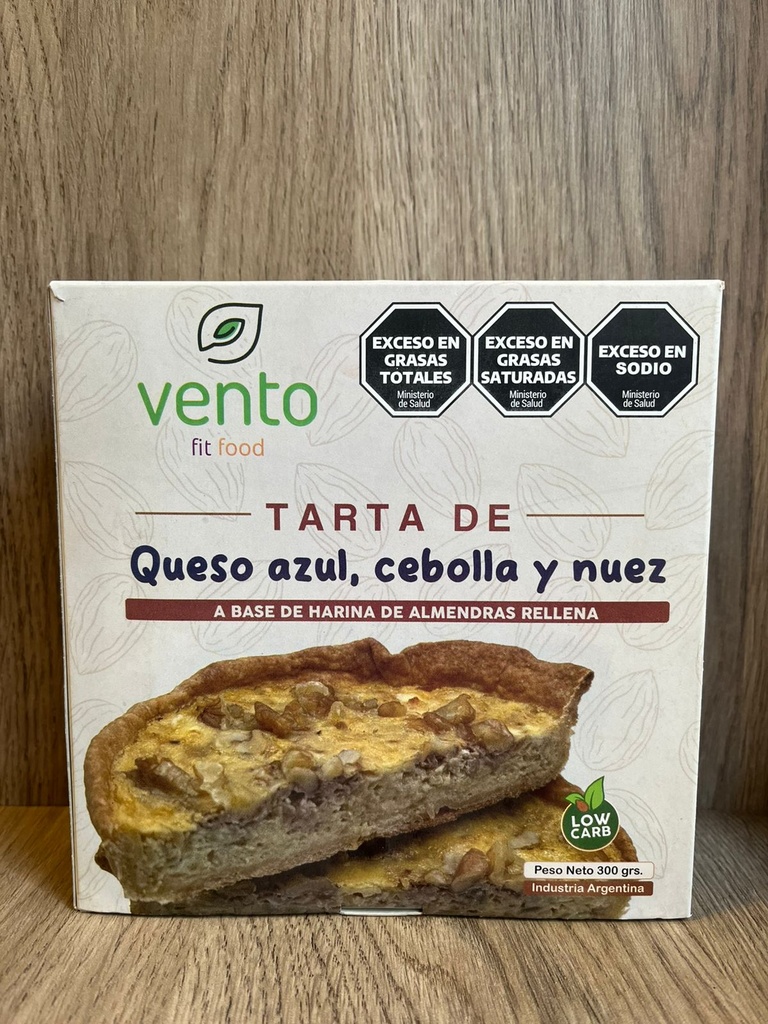 Tarta de queso azul, cebolla y nuez keto Vento