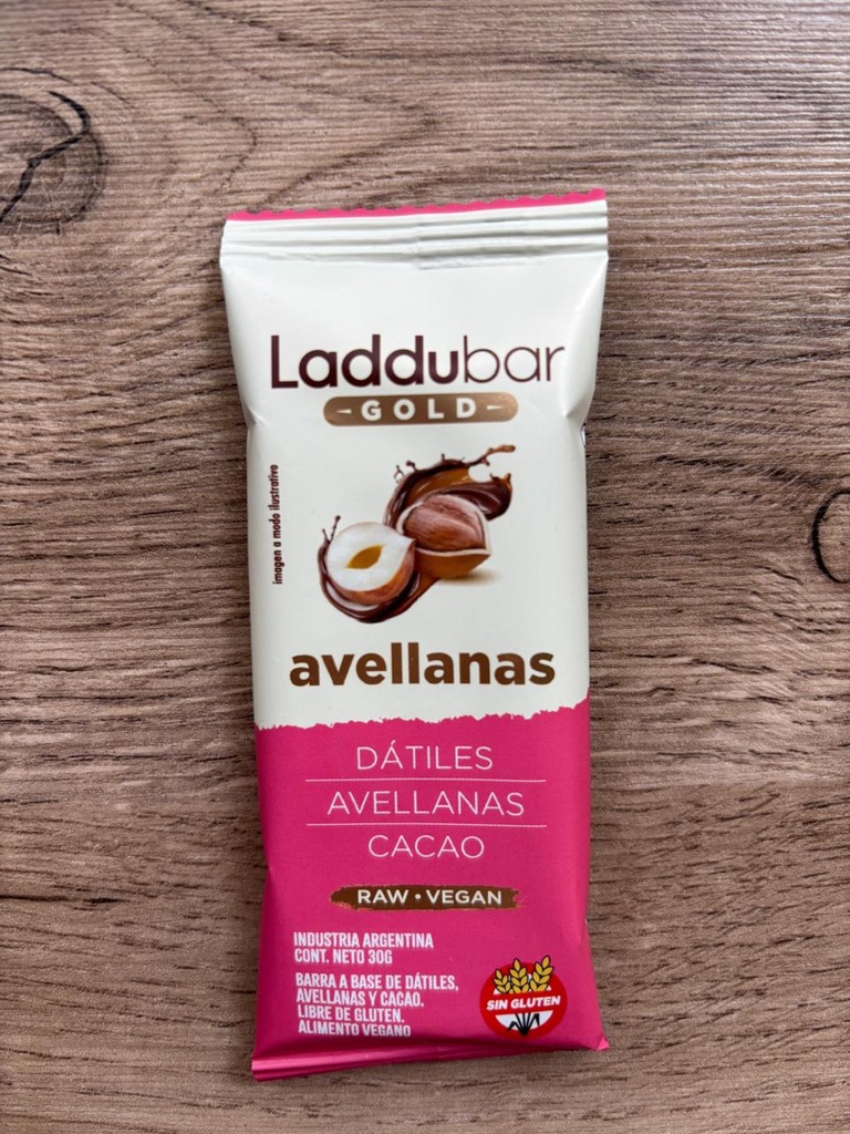 Barrita gold avellanas vegan sin tacc Laddubar