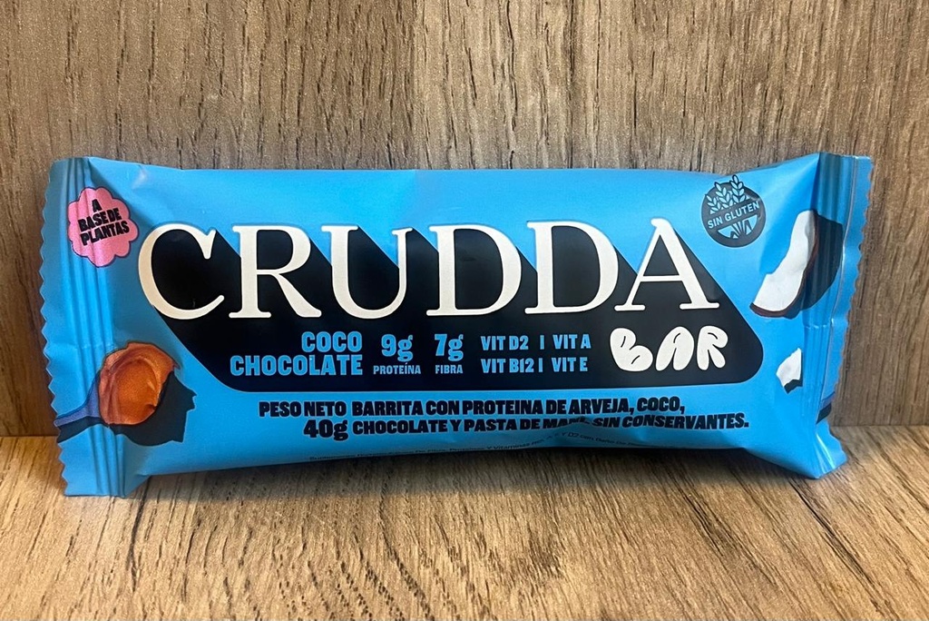 Barrita de coco y chocolate CRUDDA 40g