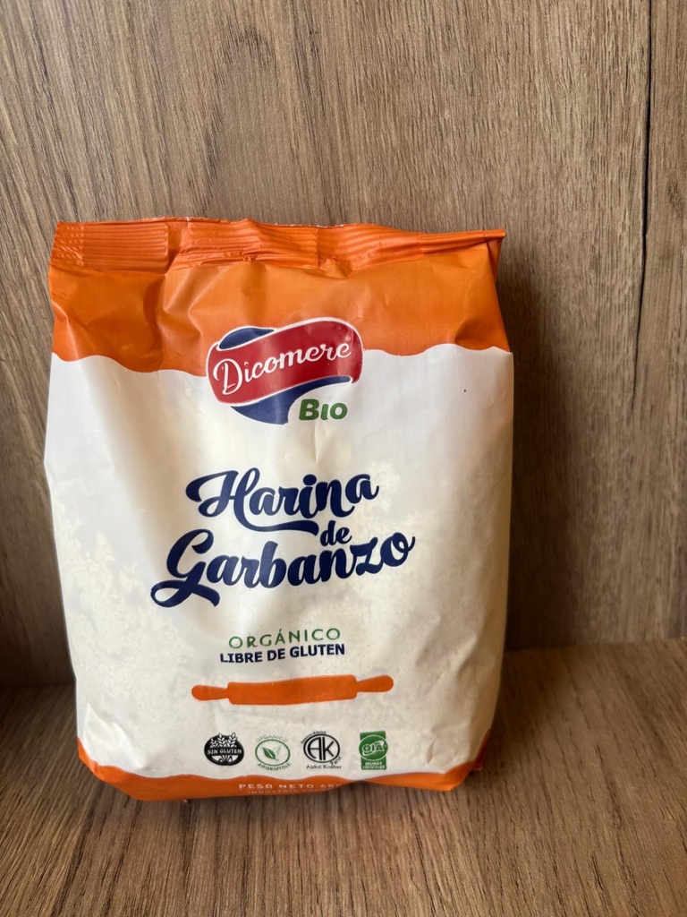 Harina de garbanzo organica Sin gluten 350g DICOMERE