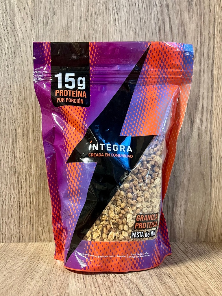 Granola proteica de pasta de mani x 250g INTEGRA